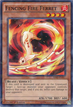 Fencing Fire Ferret [BP03-EN107] Shatterfoil Rare 