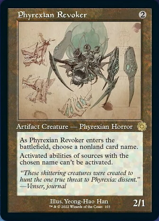 Phyrexian Revoker (Retro Schematic) [The Brothers' War Retro Artifacts] 