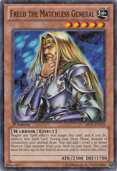 Freed the Matchless General [BP01-EN123] Starfoil Rare 