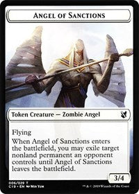 Angel of Sanctions // Horror Double-Sided Token [Commander 2019 Tokens] 