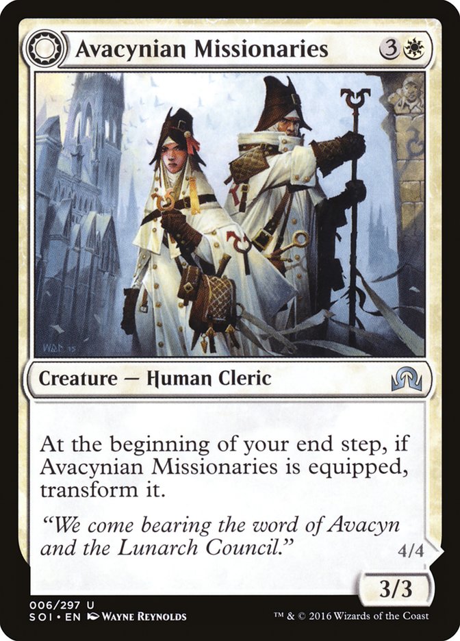 Avacynian Missionaries // Lunar Inquisitors [Shadows over Innistrad] 