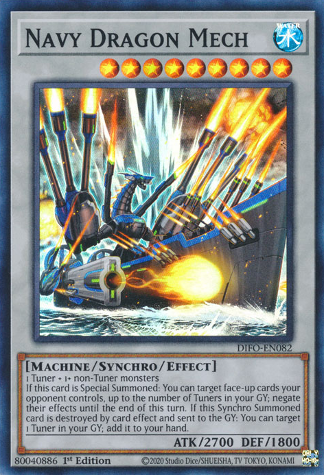 Navy Dragon Mech [DIFO-EN082] Super Rare 