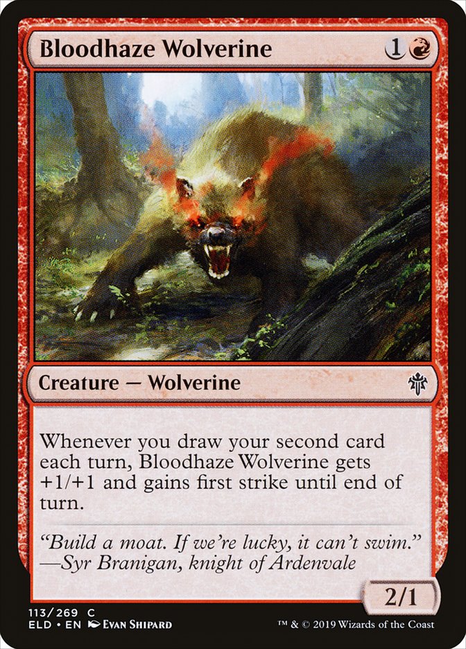 Bloodhaze Wolverine [Throne of Eldraine] 