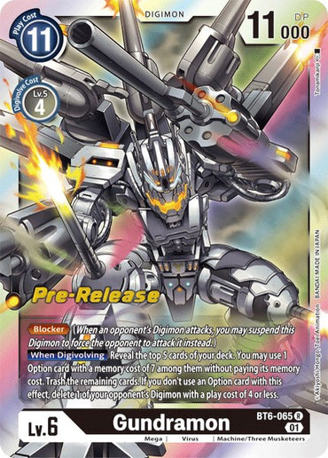 Gundramon [BT6-065] [Double Diamond Pre-Release Cards] 