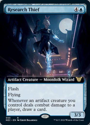 Research Thief (Extended Art) [Kamigawa: Neon Dynasty Commander] 