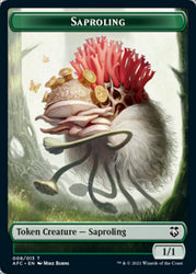 Angel // Saproling Double-Sided Token [Dungeons &amp; Dragons: Adventures in the Forgotten Realms Commander Tokens] 