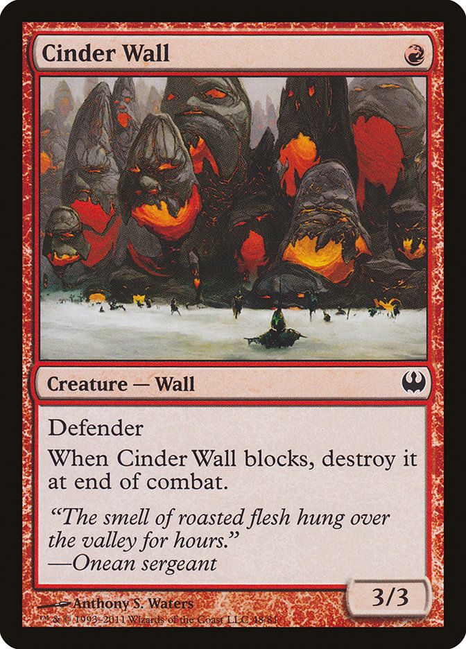 Cinder Wall [Duel Decks: Knights vs. Dragons] 