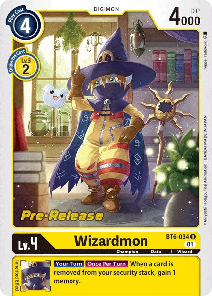 Wizardmon [BT6-034] [Double Diamond Pre-Release Cards] 