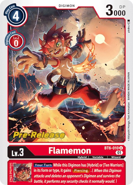 Flamemon [BT6-010] [Double Diamond Pre-Release Cards] 