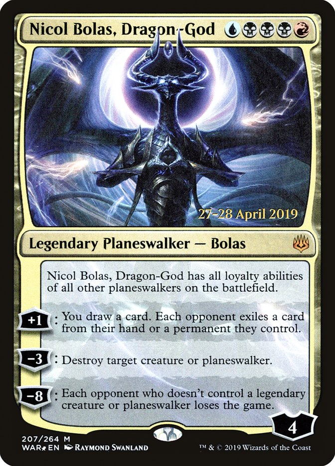 Nicol Bolas, Dragon-God [War of the Spark Prerelease Promos] 