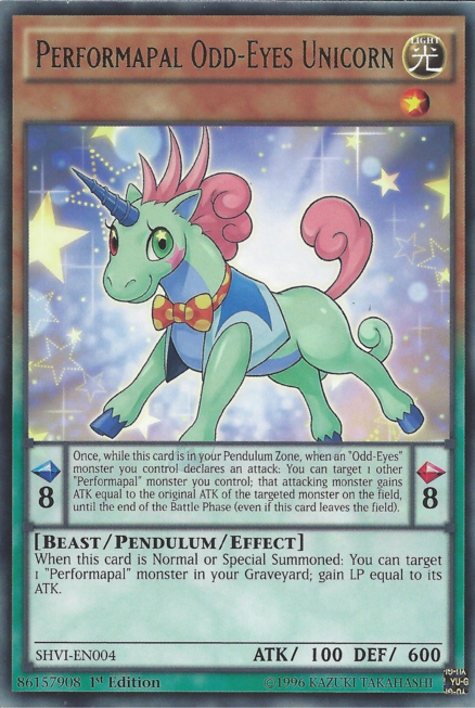 Performapal Odd-Eyes Unicorn [SHVI-EN004] Rare 