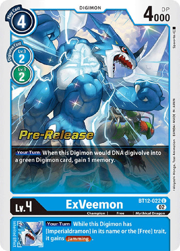 ExVeemon [BT12-022] [Across Time Pre-Release Cards] 