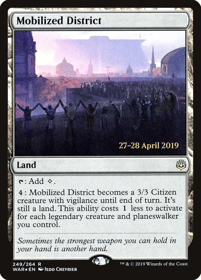 Mobilized District [War of the Spark Prerelease Promos] 