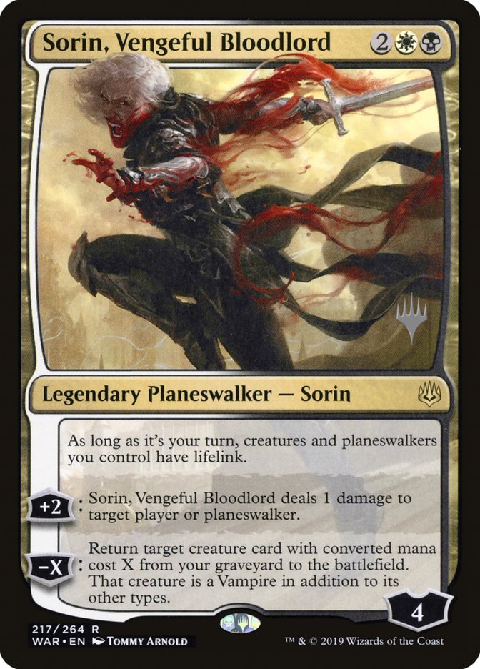 Sorin, Vengeful Bloodlord (Promo Pack) [War of the Spark Promos] 