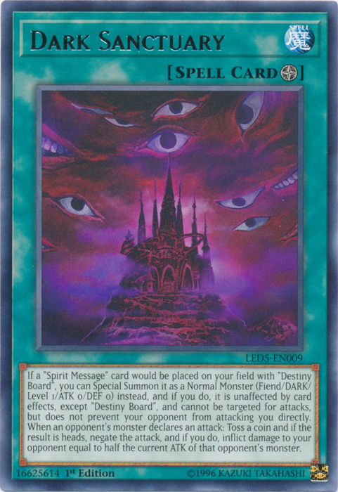 Dark Sanctuary [LED5-EN009] Rare 