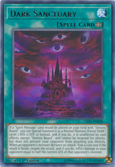 Dark Sanctuary [LED5-EN009] Rare 