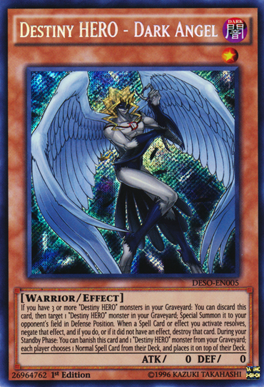 Destiny HERO - Dark Angel [DESO-EN005] Secret Rare 