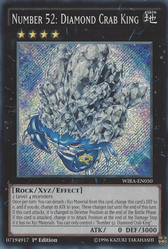 Number 52: Diamond Crab King [WIRA-EN050] Secret Rare 