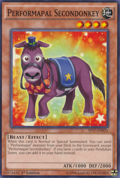 Performapal Secondonkey [SP17-EN025] Common 
