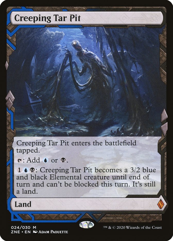 Creeping Tar Pit (Expeditions) [Zendikar Rising Expeditions] 