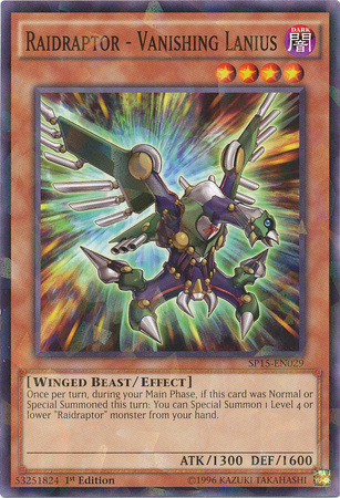 Raidraptor - Vanishing Lanius [SP15-EN029] Shatterfoil Rare 