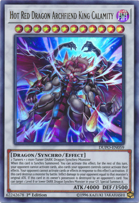 Hot Red Dragon Archfiend King Calamity [DUPO-EN059] Ultra Rare 