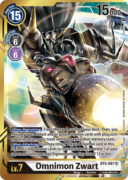 Omnimon Zwart [BT5-087] (Alternate Art - As'Maria) [Battle of Omni] 