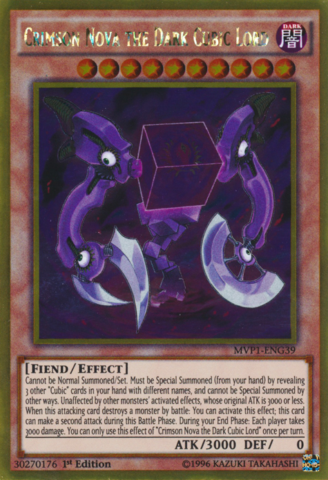 Crimson Nova the Dark Cubic Lord [MVP1-ENG39] Gold Rare 