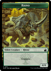 Goblin (0008) // Rhino Double-Sided Token [Ravnica Remastered Tokens] 