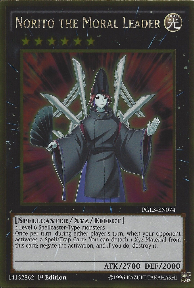 Norito the Moral Leader [PGL3-EN074] Gold Rare 