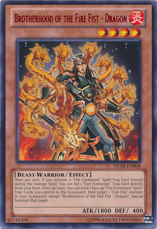 Brotherhood of the Fire Fist - Dragon (Red) [DL18-EN008] Rare 