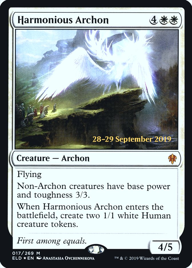 Harmonious Archon [Throne of Eldraine Prerelease Promos]