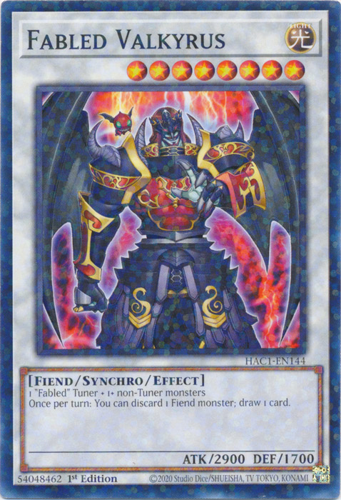 Fabled Valkyrus (Duel Terminal) [HAC1-EN144] Common 