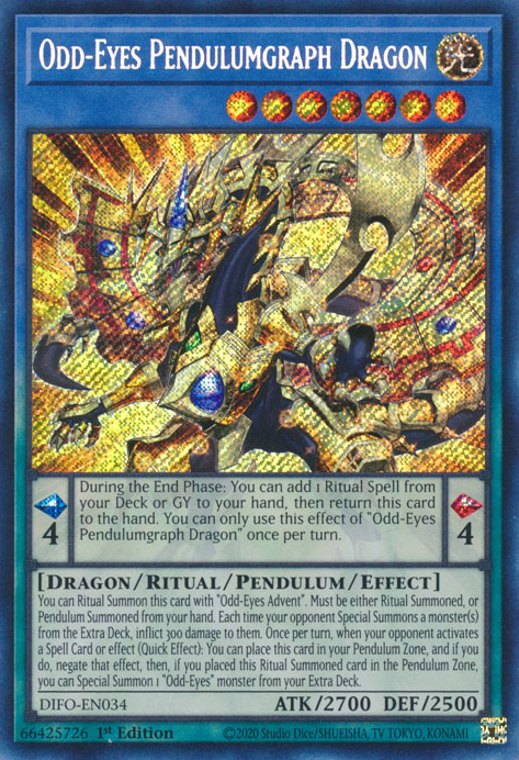 Odd-Eyes Pendulumgraph Dragon [DIFO-EN034] Secret Rare 
