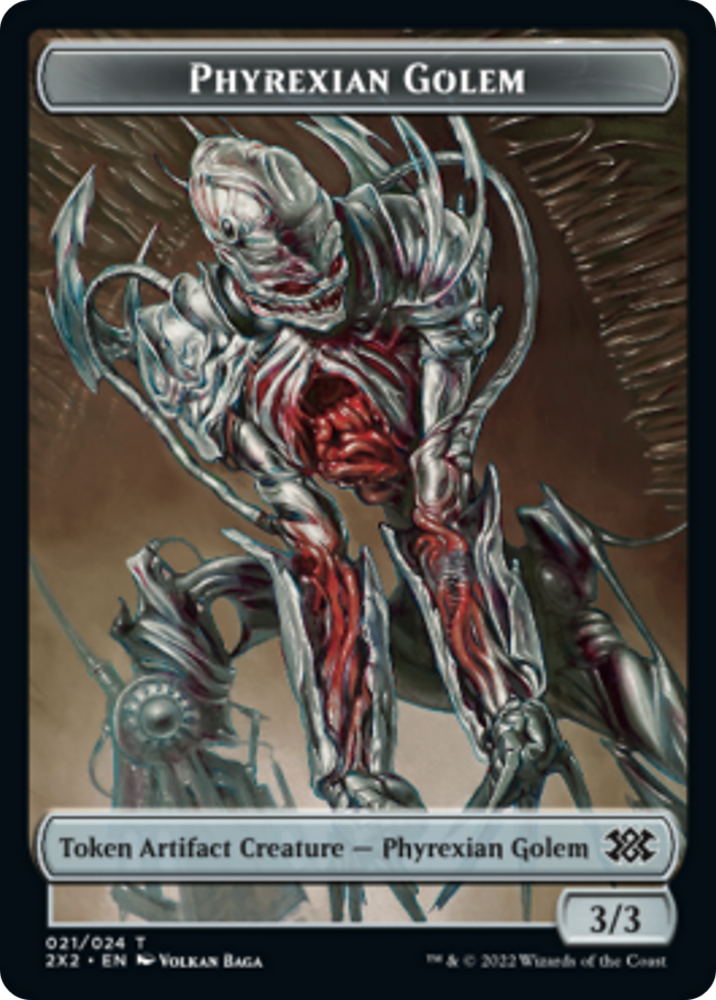 Elemental // Phyrexian Golem Double-Sided Token [Double Masters 2022 Tokens] 