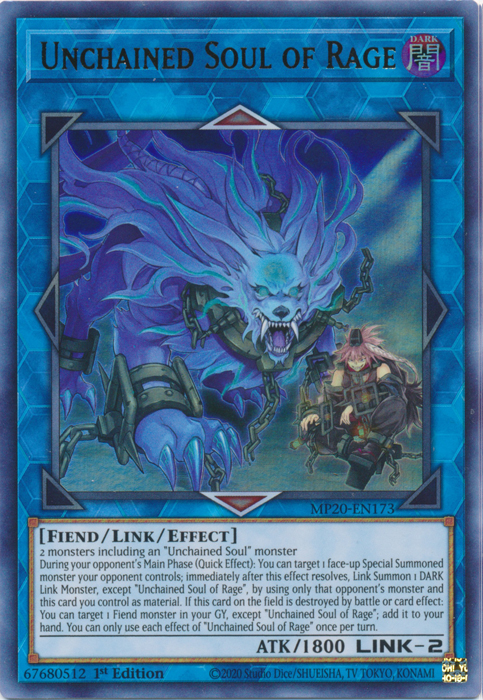 Unchained Soul of Rage [MP20-EN173] Ultra Rare 