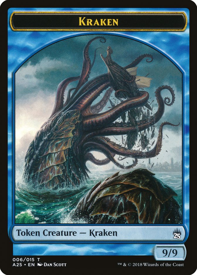 Fish // Kraken Double-Sided Token [Masters 25 Tokens]