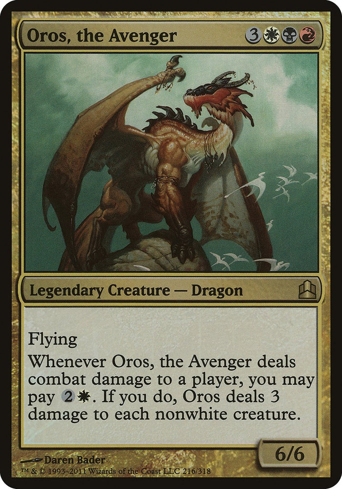Oros, the Avenger (Oversized) [Commander 2011 Oversized] 