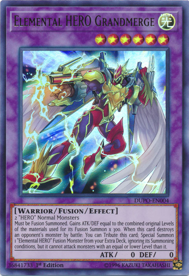 Elemental Hero Grandmerge [DUPO-EN004] Ultra Rare 