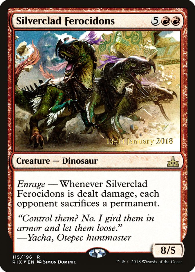 Silverclad Ferocidons [Rivals of Ixalan Prerelease Promos] 