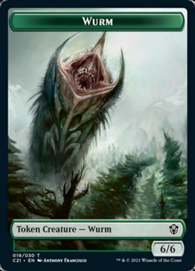 Wurm // Kraken Double-Sided Token [Commander 2021 Tokens] 