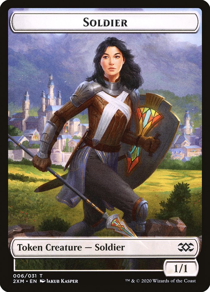 Copy // Soldier Double-Sided Token [Double Masters Tokens] 