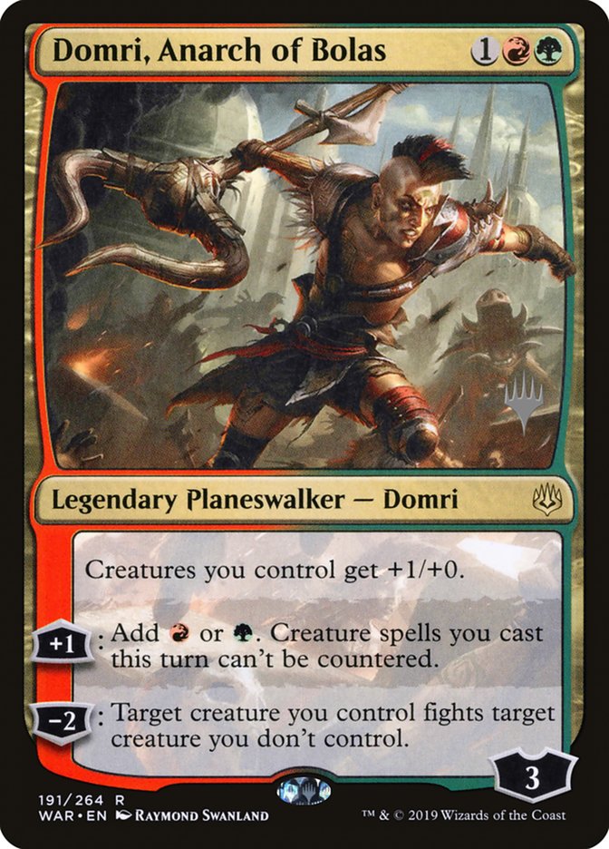 Domri, Anarch of Bolas (Promo Pack) [War of the Spark Promos] 