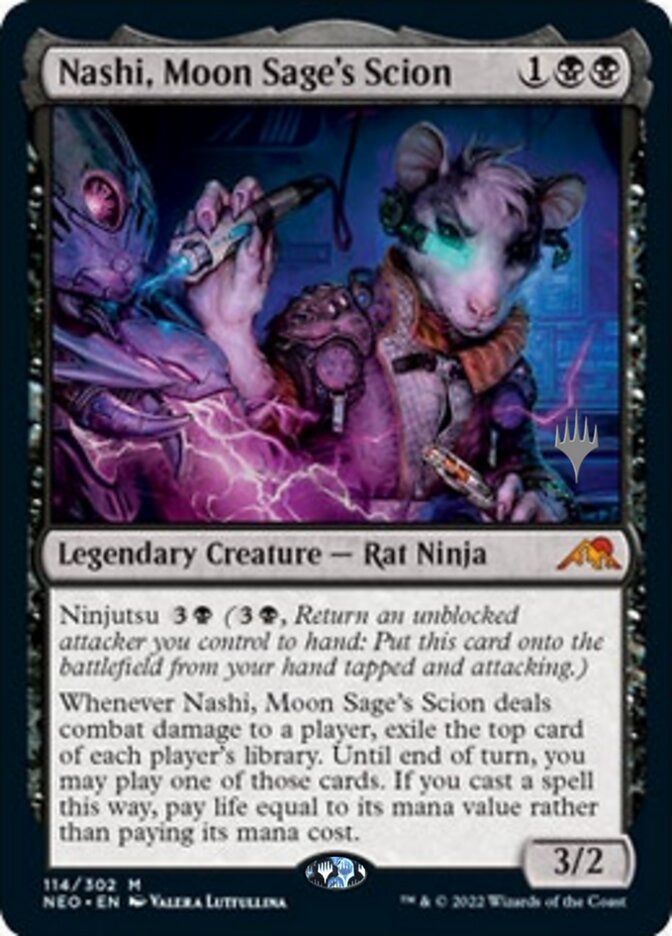 Nashi, Moon Sage's Scion (Promo Pack) [Kamigawa: Neon Dynasty Promos] 