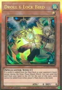 Droll &amp; Lock Bird (Alternate Art) [MAGO-EN006] Gold Rare 