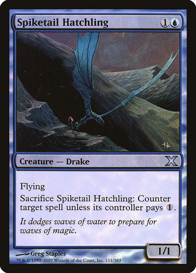 Spiketail Hatchling (Premium Foil) [Tenth Edition] 