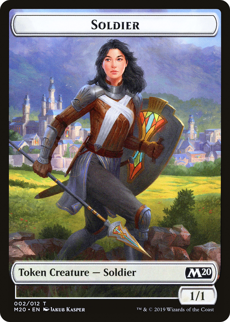 Soldier // Dinosaur Double-Sided Token [Game Night 2019 Tokens] 