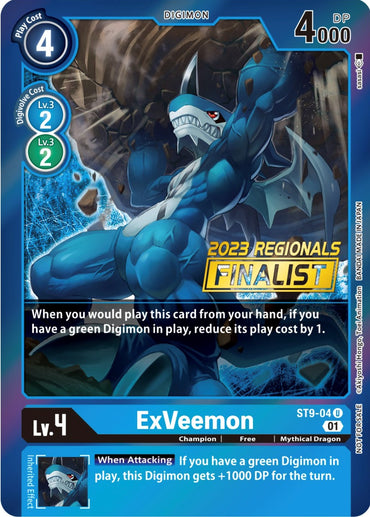 ExVeemon [ST9-04] (2023 Regionals Finalist) [Starter Deck: Ultimate Ancient Dragon Promos] 