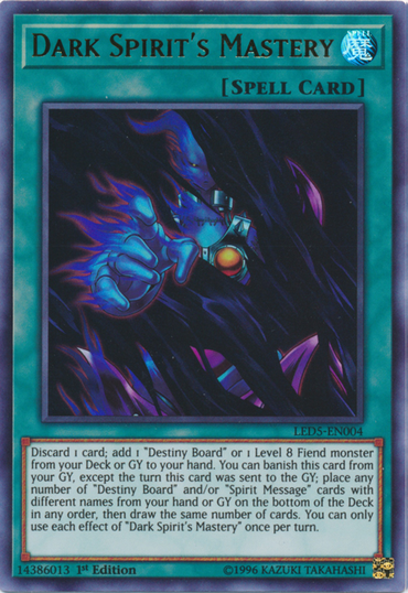 Dark Spirit's Mastery [LED5-EN004] Ultra Rare 