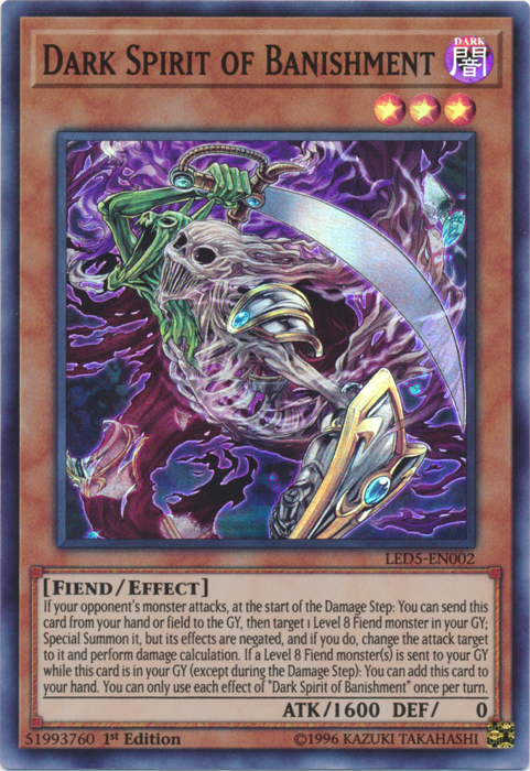 Dark Spirit of Banishment [LED5-EN002] Super Rare 